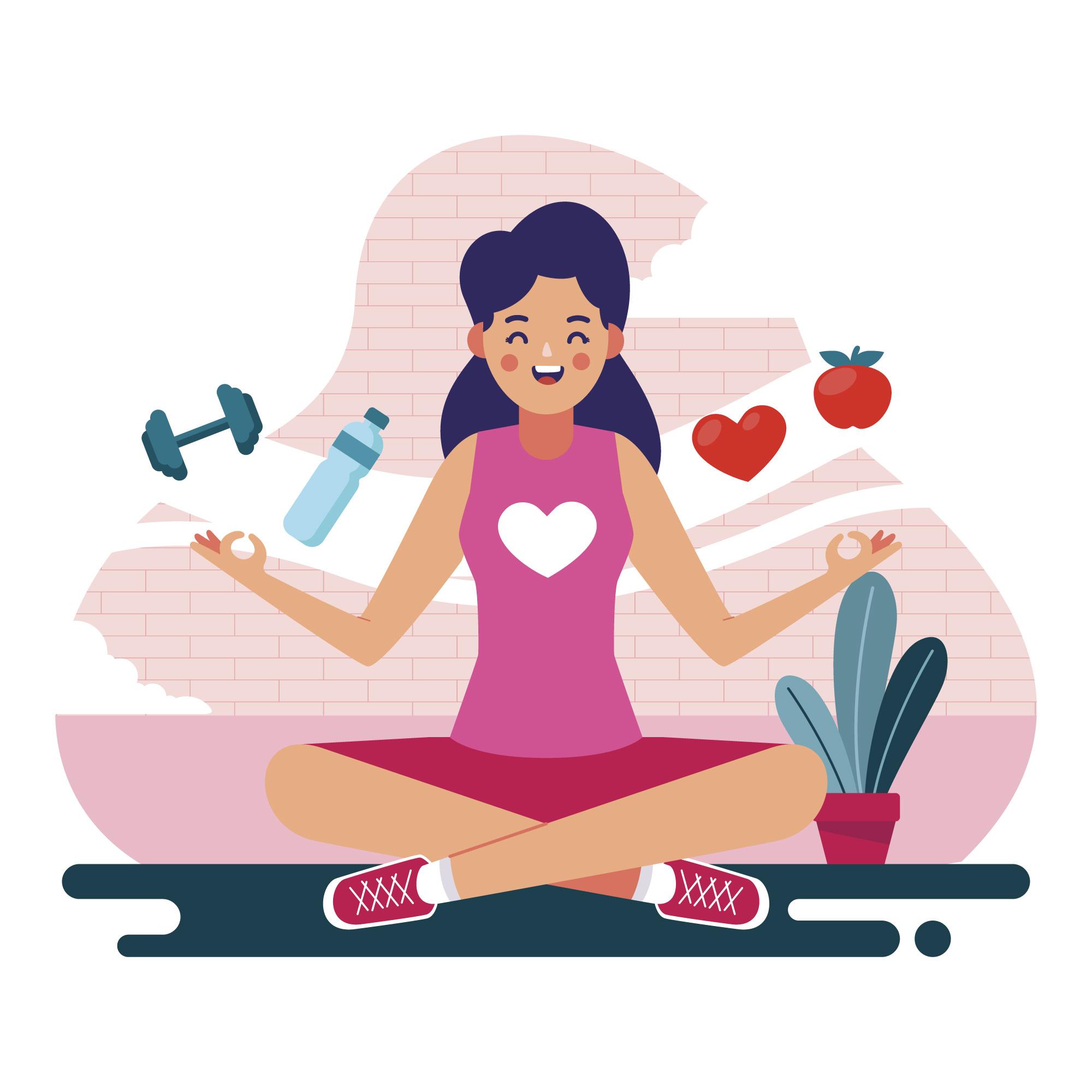 Woman practicing a healthy, active lifestyle